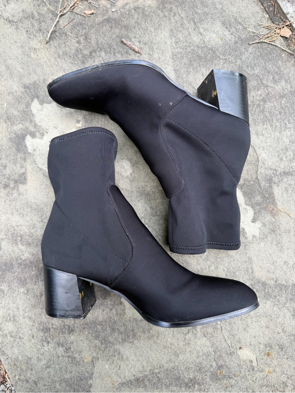 Zara Black Stretch Sock Ankle Boots